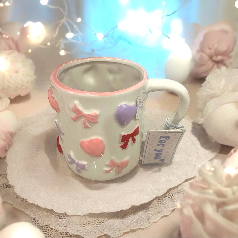 COPY - Mug with bows and hearts